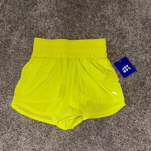 JoyLab‎ Yellow Athletic Shorts with Dolphin Hem